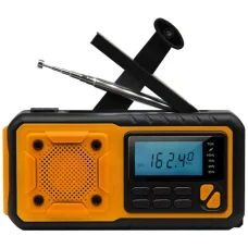 IPX3 vonkajšie núdzové AM/FM rádio s ručnou kľukou a solárnym panelom