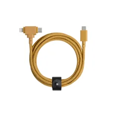 Native Union Belt univerzálny kábel USB-C – Lightning/USB-C, 1,5 m, Kraft