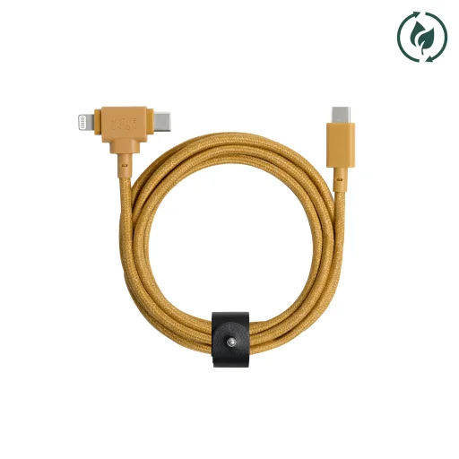 Native Union Belt univerzálny kábel USB-C – Lightning/USB-C, 1,5 m, Kraft - 3