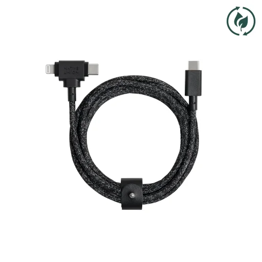 Native Union Belt univerzálny kábel (USB-C – Lightning/USB-C), 1,5 m, kozmos - 3