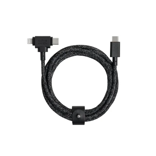 Native Union Belt univerzálny kábel (USB-C – Lightning/USB-C), 1,5 m, kozmos - 1