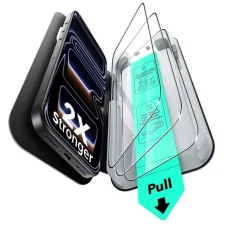 ESR UltraFit edzett üveg képernyővédő 3 db iPhone 18 Pro / iPhone 17 Pro fekete üvegfólia