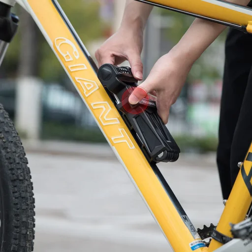 Rockbros LFCXR0085 skladací zámok na bicykel s číselnou kombináciou, čierny - 7