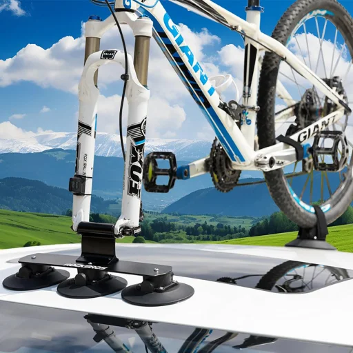 Rockbros XP1001 vákuový prísavkový strešný nosič na 1 bicykel, čierny - 6