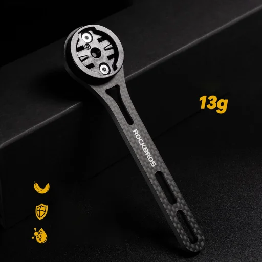 Karbónový držiak na cyklopočítač Rockbros FK-307W čierny - 3