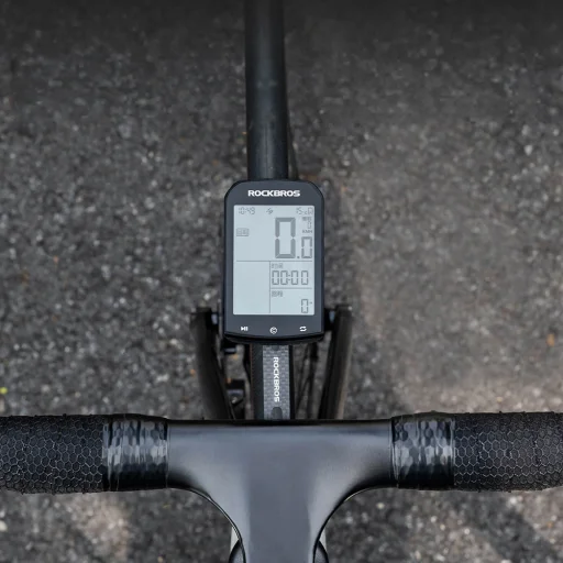 Karbónový držiak na cyklopočítač Rockbros FK-307W čierny - 5