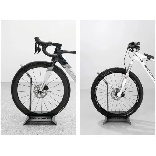 Rockbros HS-013L oceľový stojan na bicykel, čierny - 5