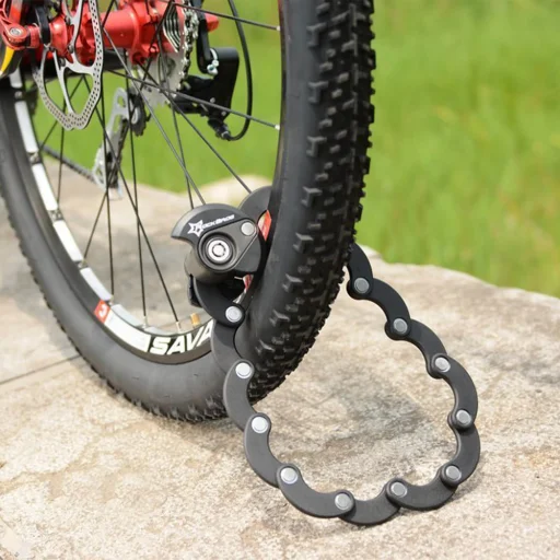 Rockbros WL798 skladací zámok na bicykel čierny - 4