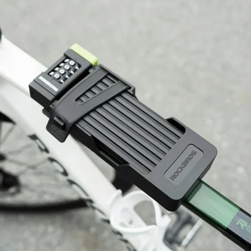 Rockbros 829 skladací kódový zámok na bicykel čierno-zelený - 7