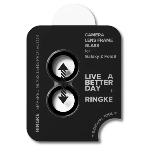 Ringke Camera Frame Protector ochrana objektívu 2 ks pre Samsung Galaxy Z Fold 8, čierna - 4
