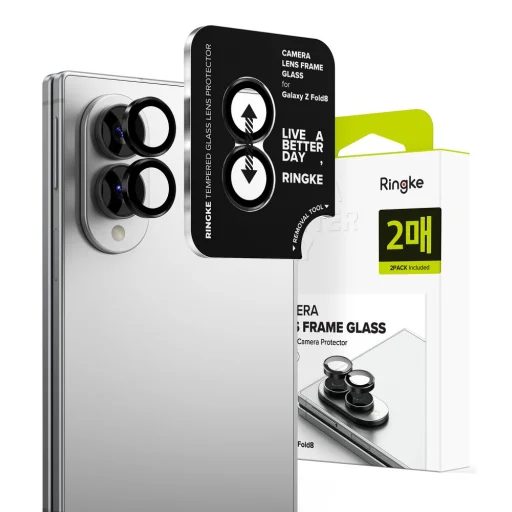 Ringke Camera Frame Protector kameravédő 2 db Samsung Galaxy Z Fold 8-hoz, fekete - 1