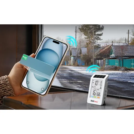 Rainpoint HCS596WB napenergiás Wi-Fi hő- és páratartalom-mérő - 4