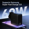 X-ONE ChargeGo GaN 65W sieťová nabíjačka s vysúvacím USB-C káblom, čierna thumbnail