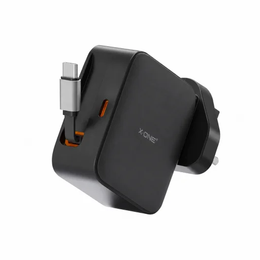X-ONE ChargeGo GaN 65W sieťová nabíjačka s vysúvacím USB-C káblom, čierna - 8