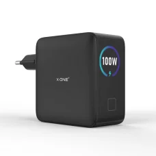 X-ONE ChargePro GaN 100W sieťová rýchlonabíjačka s LCD displejom, čierna