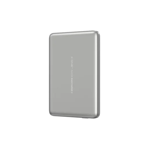 X-ONE Razor 2 Magcharge Ultraslim 5000 mAh MagSafe kompatibilná magnetická externá batéria, strieborná - 1