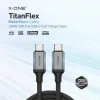 X-ONE TitanFlex USB-C – USB-C dátový kábel, 240 W, 1,2 m, čierny thumbnail