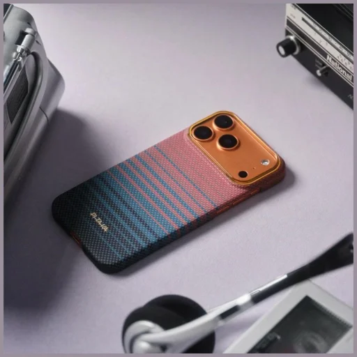 PITAKA Edge Case California Dream 05 pevný kryt pre iPhone 17 Pro Max, západ slnka - 6