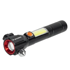 Wozinsky WLR-31 5 W 500 lm CREE multifunkčné svietidlo 3 v 1 s rozbíjačom skla a rezáčom bezpečnostných pásov, čierna