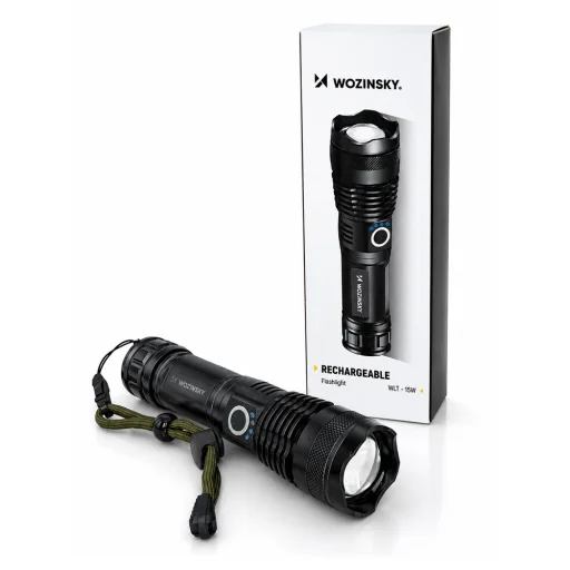 Wozinsky WLT-15W 15 W 1500 lm CREE taktické svietidlo s nastaviteľným svetelným kužeľom, čierne - 4