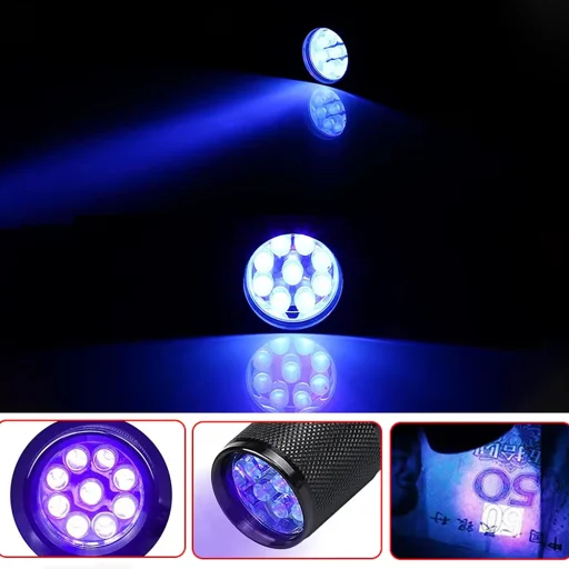 Wozinsky WLD-9L IP65 UV baterka na hľadanie stôp – čierna - 7