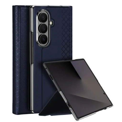 DUX DUCIS Bril mágneszáras állványos tok Samsung Z Fold 8 készülékhez, kék - 1