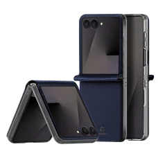 DUX DUCIS Bril modré puzdro z umelej kože pre Samsung Z Flip 8