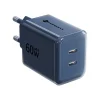 Forcell F-Energy GaN III Crystal Color 60 W-os USB-C hálózati töltő sötétkék USB-C kábellel, VT-60 thumbnail