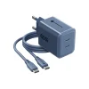 Forcell F-Energy GaN III Crystal Color 60 W-os USB-C hálózati töltő sötétkék USB-C kábellel, VT-60 thumbnail