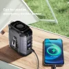 10000 mAh hordozható, derékra akasztható kültéri USB mini ventilátor erős légáramlással (narancsvörös) thumbnail