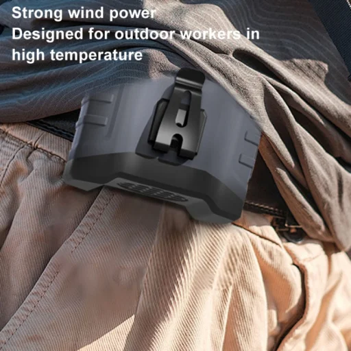 10000 mAh hordozható, derékra akasztható kültéri USB mini ventilátor erős légáramlással (narancsvörös) - 7