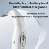 Kültéri digitális kijelzős, összecsukható, csendes, nyakba akasztható lapát nélküli ventilátor (fehér) thumbnail