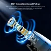 PULUZ PU3157B vezeték nélküli csíptetős mikrofon Type-C telefonhoz, Type-C vevőegységgel és 4 mikrofonnal (fekete) thumbnail