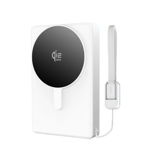 Tech-Protect PB40 LifeMag MagSafe külső akkumulátor 10000 mAh 25 W Qi2.2 fehér-ezüst - 3