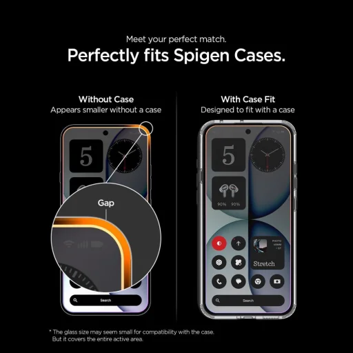 Spigen Glas.tR EZ Fit Pro AC tvrdené sklo na displej pre Nothing Phone 4A, priehľadné, 2 ks - 9