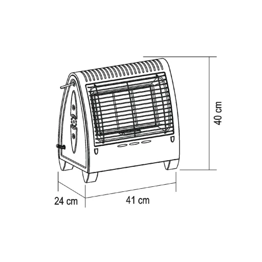 HOME FG420 prenosný infračervený plynový ohrievač, max. 4,2 kW, 3 stupne, ODS, piezoelektrické zapaľovanie - 2