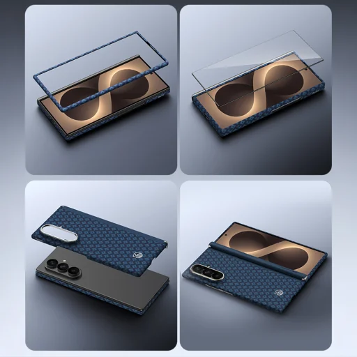 Benks ArmorGrid Air Grand Combo magnetické puzdro pre Samsung Galaxy Z Fold 8, ultramodrá - 15