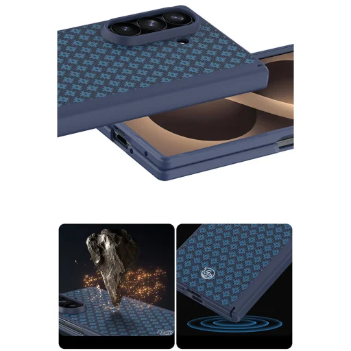 Benks ArmorGrid Pro Grand Combo magnetické puzdro pre Samsung Galaxy Z Fold 8 Ultra, modré - 9