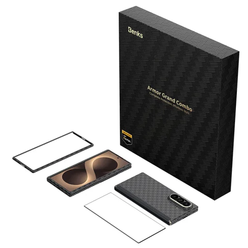 Benks Magnetic ArmorGrid Air Grand Combo puzdro pre Samsung Galaxy Z Fold 8 Ultra, čierne - 15