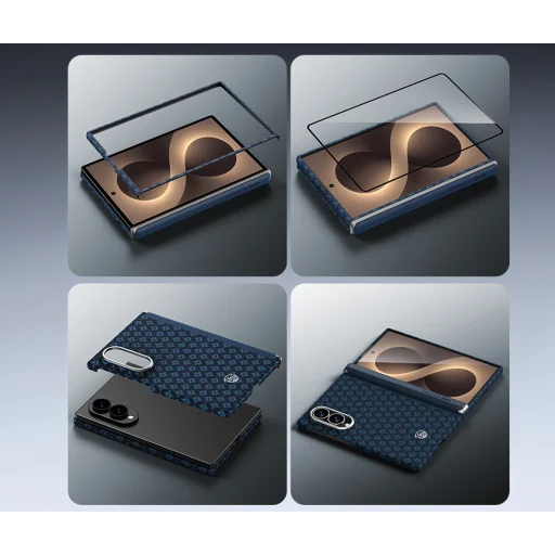 Benks ArmorGrid Air Grand Combo magnetické puzdro pre Samsung Galaxy Z Fold 8, modré (C.K.FL.SA.BE.S060) - 11