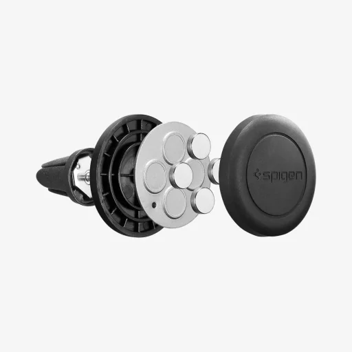 Spigen Q11 (SGP11583) magnetický držiak na telefón do auta do mriežky ventilácie, čierny - 5