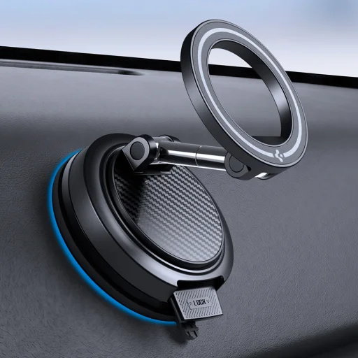 Spigen STK100 (ACP11667) MagSafe vákuový držiak na telefón do auta na palubnú dosku, čierny - 3