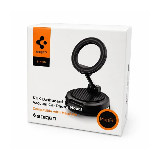 Spigen STK100 (ACP11667) MagSafe vákuový držiak na telefón do auta na palubnú dosku, čierny - 8