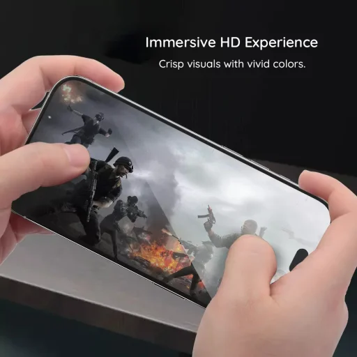 Blueo 2,5D Silk celoplošné HD tvrdené sklo pre Samsung Galaxy Z Flip7 / Z Flip8, čierne tvrdené sklo - 2