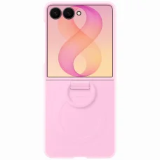 Samsung silikónové magnetické puzdro s krúžkom pre Galaxy Z Flip8, fialové