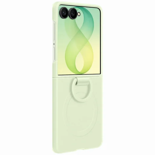  Samsung Galaxy Z Flip8 zöld Silicone Ring Magnet tok - 2