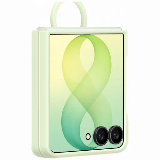  Samsung Galaxy Z Flip8 zöld Silicone Ring Magnet tok - 5