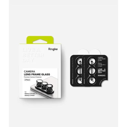 Ringke Camera Frame 2 kusy ochrany fotoaparátu pre Samsung Galaxy Z Fold 7 / 8 Ultra, čierna - 9