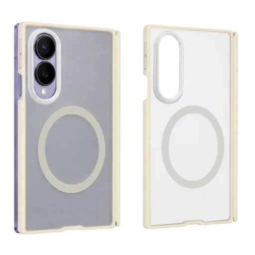 Blueo matný MagSafe ochranný kryt šetrný k pokožke pre Samsung Galaxy Z Fold8, svetlosivý kryt - 1