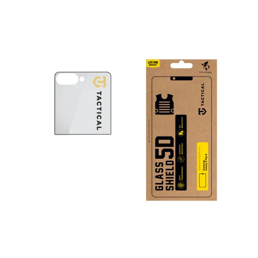Čierne ochranné sklo Tactical Glass Shield 5D pre vonkajší displej Samsung Galaxy Z Flip 8 - 2